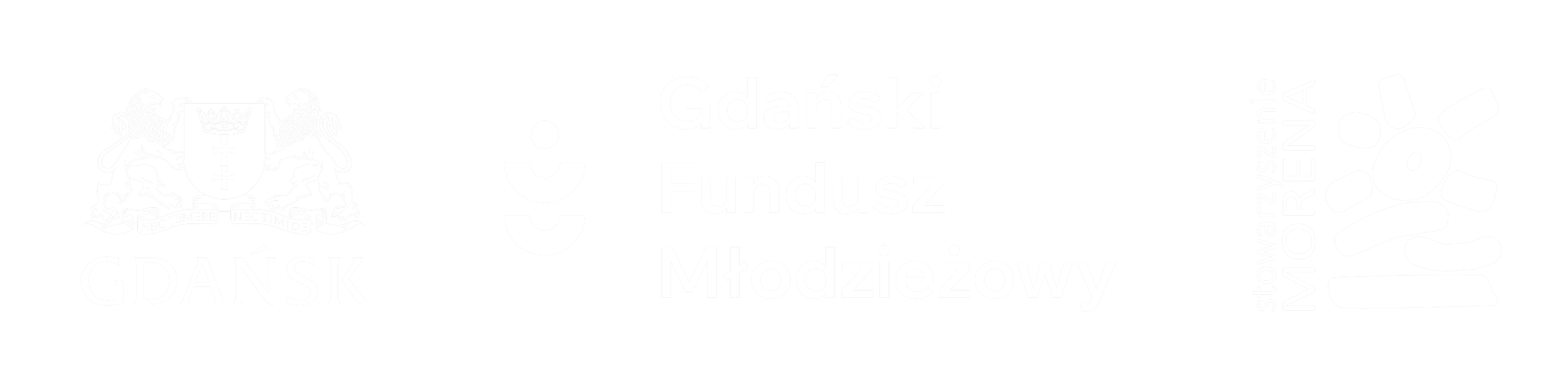 Loga Miasta Gdańsk, Gdańskiego Funduszu Młodzieżowego oraz Stowarzyszenia Morena